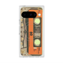 プレミアムスクエアケース with Pixelsnap［ RETORO CASSETTE TAPE - Skeleton Orange ］