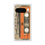 プレミアムスクエアケース with Pixelsnap［ RETORO CASSETTE TAPE - Skeleton Orange ］