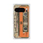 プレミアムスクエアケース with Pixelsnap［ RETORO CASSETTE TAPE - Skeleton Orange ］