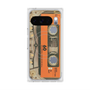 プレミアムスクエアケース with Pixelsnap［ RETORO CASSETTE TAPE - Skeleton Orange ］