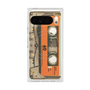 プレミアムスクエアケース with Pixelsnap［ RETORO CASSETTE TAPE - Skeleton Orange ］