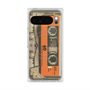 プレミアムスクエアケース with Pixelsnap［ RETORO CASSETTE TAPE - Skeleton Orange ］