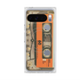 プレミアムスクエアケース with Pixelsnap［ RETORO CASSETTE TAPE - Skeleton Orange ］