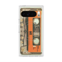 プレミアムスクエアケース with Pixelsnap［ RETORO CASSETTE TAPE - Skeleton Orange ］