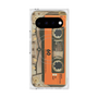 プレミアムスクエアケース with Pixelsnap［ RETORO CASSETTE TAPE - Skeleton Orange ］