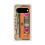 プレミアムスクエアケース with Pixelsnap［ RETORO CASSETTE TAPE - Skeleton Orange ］