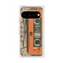 プレミアムスクエアケース with Pixelsnap［ RETORO CASSETTE TAPE - Skeleton Orange ］