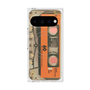 プレミアムスクエアケース with Pixelsnap［ RETORO CASSETTE TAPE - Skeleton Orange ］