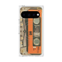 プレミアムスクエアケース with Pixelsnap［ RETORO CASSETTE TAPE - Skeleton Orange ］