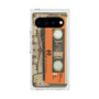 プレミアムスクエアケース with Pixelsnap［ RETORO CASSETTE TAPE - Skeleton Orange ］