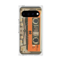プレミアムスクエアケース with Pixelsnap［ RETORO CASSETTE TAPE - Skeleton Orange ］