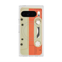 プレミアムスクエアケース with Pixelsnap［ RETORO CASSETTE TAPE - Opacity White ］