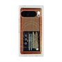 プレミアムスクエアケース with Pixelsnap［ RETORO RADIO - Brown ］