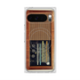 プレミアムスクエアケース with Pixelsnap［ RETORO RADIO - Brown ］