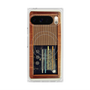 プレミアムスクエアケース with Pixelsnap［ RETORO RADIO - Brown ］