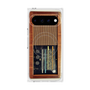 プレミアムスクエアケース with Pixelsnap［ RETORO RADIO - Brown ］