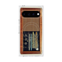 プレミアムスクエアケース with Pixelsnap［ RETORO RADIO - Brown ］