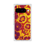 プレミアムスクエアケース with Pixelsnap［ y2k(Year2000) - Flower - Orange purple ］