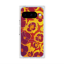 プレミアムスクエアケース with Pixelsnap［ y2k(Year2000) - Flower - Orange purple ］