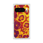 プレミアムスクエアケース with Pixelsnap［ y2k(Year2000) - Flower - Orange purple ］