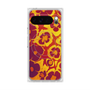 プレミアムスクエアケース with Pixelsnap［ y2k(Year2000) - Flower - Orange purple ］