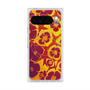 プレミアムスクエアケース with Pixelsnap［ y2k(Year2000) - Flower - Orange purple ］