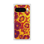 プレミアムスクエアケース with Pixelsnap［ y2k(Year2000) - Flower - Orange purple ］