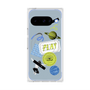 プレミアムスクエアケース with Pixelsnap［ Playful sticker - Dusty Blue ］
