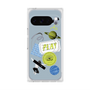 プレミアムスクエアケース with Pixelsnap［ Playful sticker - Dusty Blue ］