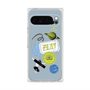 プレミアムスクエアケース with Pixelsnap［ Playful sticker - Dusty Blue ］
