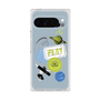 プレミアムスクエアケース with Pixelsnap［ Playful sticker - Dusty Blue ］