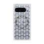 プレミアムスクエアケース with Pixelsnap［ LANVIN en Bleu - Monogram - White ］