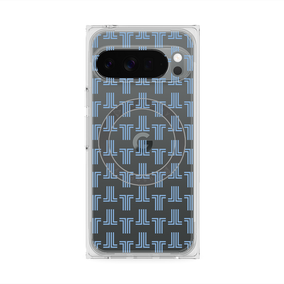 プレミアムスクエアケース with Pixelsnap［ LANVIN en Bleu - Monogram - Blue ］
