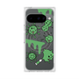 プレミアムスクエアケース with Pixelsnap［ PAINTING SMILE Green ］
