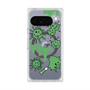 プレミアムスクエアケース with Pixelsnap［ PAINTING SMILE Green ］