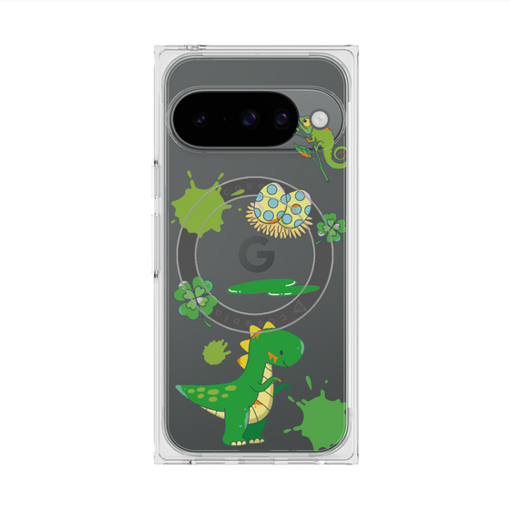 プレミアムスクエアケース with Pixelsnap［ DRAWING PAPER Green ］