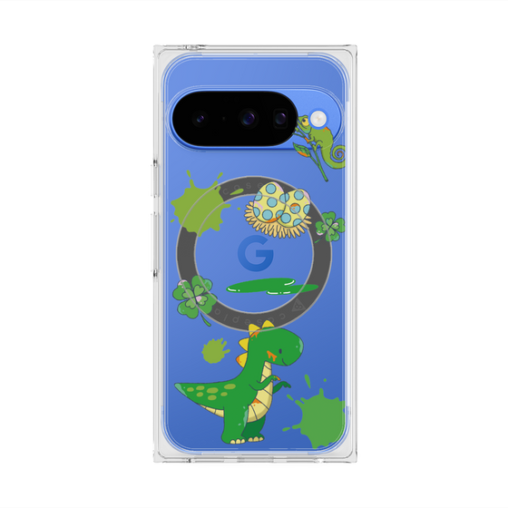 プレミアムスクエアケース with Pixelsnap［ DRAWING PAPER Green ］