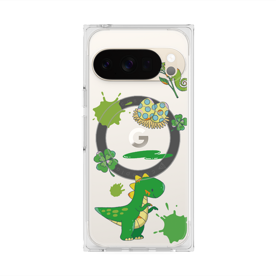 プレミアムスクエアケース with Pixelsnap［ DRAWING PAPER Green ］