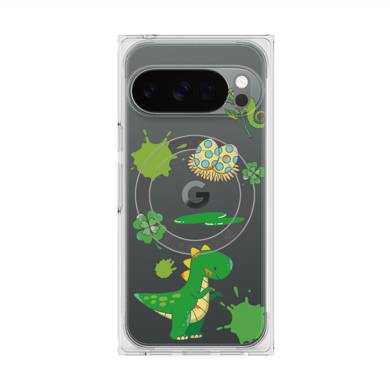 プレミアムスクエアケース with Pixelsnap［ DRAWING PAPER Green ］