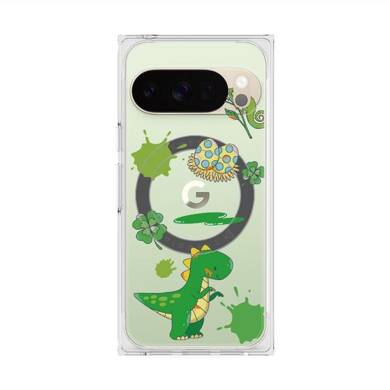プレミアムスクエアケース with Pixelsnap［ DRAWING PAPER Green ］