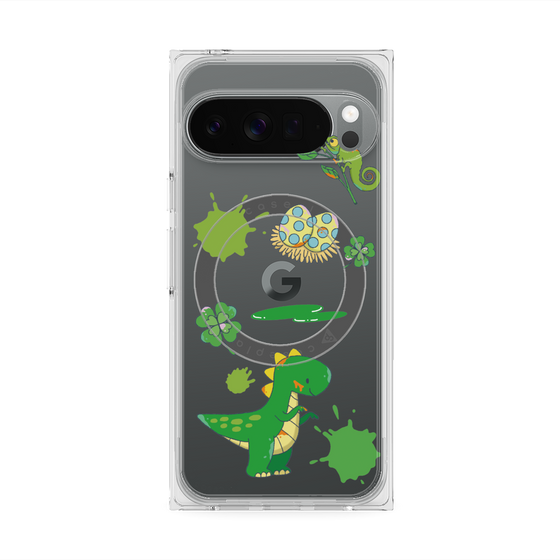 プレミアムスクエアケース with Pixelsnap［ DRAWING PAPER Green ］