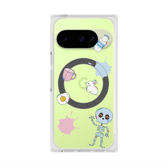 プレミアムスクエアケース with Pixelsnap［ DRAWING PAPER White ］