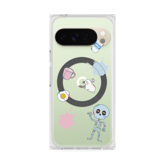 プレミアムスクエアケース with Pixelsnap［ DRAWING PAPER White ］