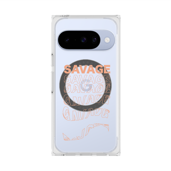 プレミアムスクエアケース with Pixelsnap［ SAVAGE Orange ］