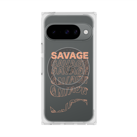 プレミアムスクエアケース with Pixelsnap［ SAVAGE Orange ］