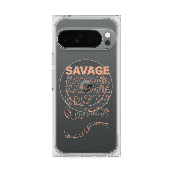 プレミアムスクエアケース with Pixelsnap［ SAVAGE Orange ］