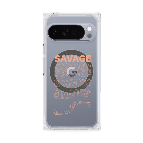 プレミアムスクエアケース with Pixelsnap［ SAVAGE Orange ］