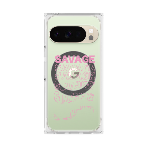 プレミアムスクエアケース with Pixelsnap［ SAVAGE Pink ］