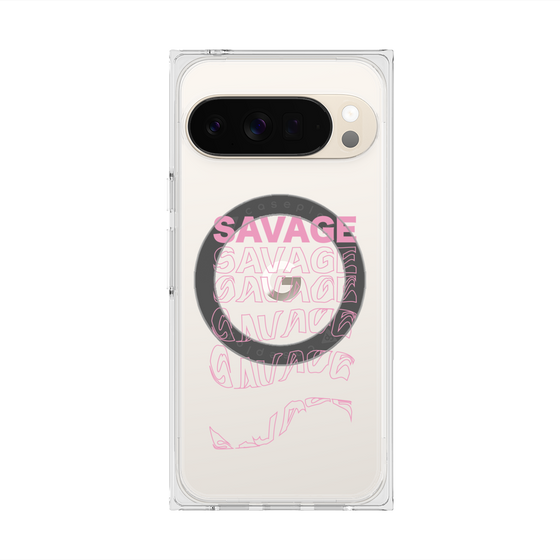 プレミアムスクエアケース with Pixelsnap［ SAVAGE Pink ］
