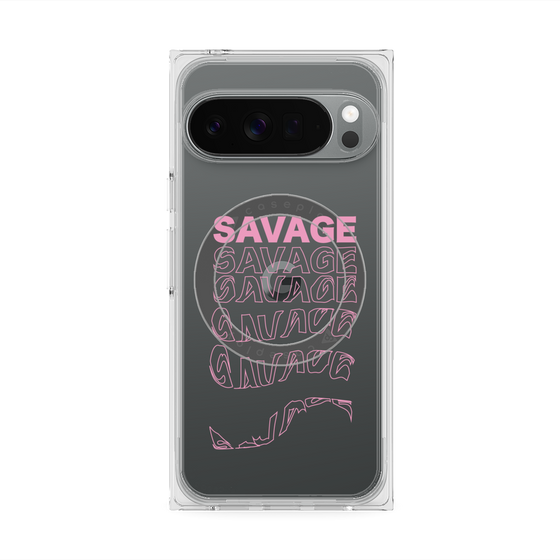 プレミアムスクエアケース with Pixelsnap［ SAVAGE Pink ］